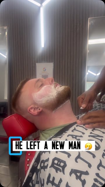 Beard detail work in progress at The Luxe